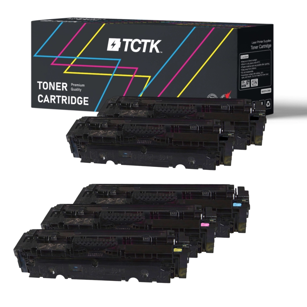 Multipack (4) Toners Meerdere kleuren Compatibel met HP Color Laserjet Canon LBP - Vervangt 410A (CF411A) / CRG-046 (1249C002)